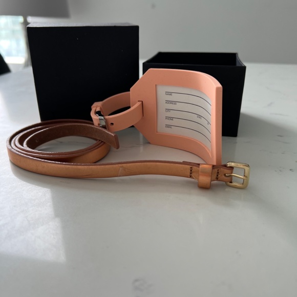 J Crew NEW Rose Gold Size Small Belt  + Pink Luggage Tag - Picture 4 of 8